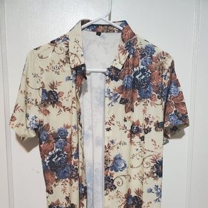 Floral/Hawaiian/ tiki button down